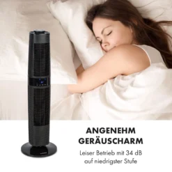 Twister Turmventilator 45 W | 343 M³/h Oszillation Touch Fernbedienung -Deutschland Klarstein Verkaufs-Shop 10034669 de 0006 logo