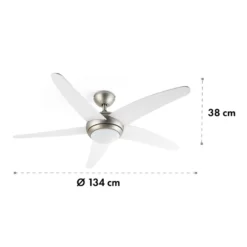 Bolero 2-in-1-Deckenventilator 134cm Leuchte 55W Fernbedienung Weiß -Deutschland Klarstein Verkaufs-Shop 10034683 yy 0007 logo Klarstein Bolero 2in1 Deckenventilator weiss