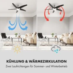 Bolero 2-in-1-Deckenventilator 134cm Leuchte 55W Fernbedienung Schwarz -Deutschland Klarstein Verkaufs-Shop 10034684 de 0004 logo
