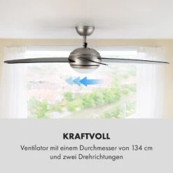 Bolero 2-in-1-Deckenventilator 134cm Leuchte 55W Fernbedienung Schwarz -Deutschland Klarstein Verkaufs-Shop 10034684 de 0005 logo