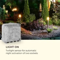 Power Rock Twilight 5 4-fach-Gartensteckdose IP44 Dämmerlichtsensor 5m -Deutschland Klarstein Verkaufs-Shop 10034693 yy 0003 logo Waldbeck Power Rock Twilight Gartensteckdose