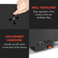 Flintstone Räucherofen 1600W Thermometer Edelstahl Elektrisch 8 Flintstone Räucherofen 1600W Thermometer Edelstahl Elektrisch -Deutschland Klarstein Verkaufs-Shop 10034702 yy 0009 logo Klarstein NES C16