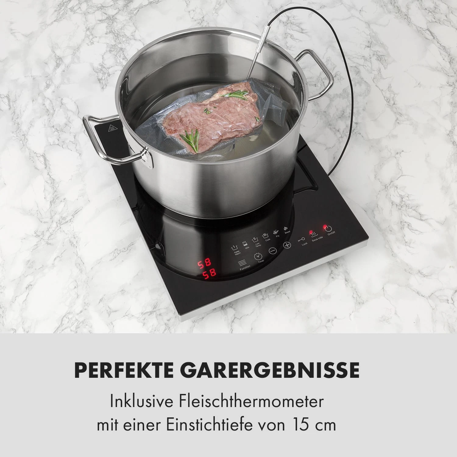 Cook n Roll Induktionskochfeld 2000W Timer 10 Stufen Bratenthermometer Cook N Roll Induktionskochfeld 2000W Timer 10 Stufen Bratenthermometer -Deutschland Klarstein Verkaufs-Shop 10034708 de 0002 logo