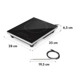 Cook N Roll Induktionskochfeld 2000W Timer 10 Stufen Bratenthermometer 8 Cook N Roll Induktionskochfeld 2000W Timer 10 Stufen Bratenthermometer -Deutschland Klarstein Verkaufs-Shop 10034708 yy 0009 logo Klarstein Cook n Roll Induktionskochfeld schwarz