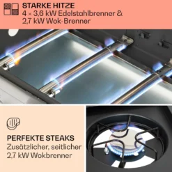 Tomahawk Gasgrill 4x3,6 KW + 2,7 KW Brenner 66x43,5 Cm Grill Edelstahl 2 Tomahawk Gasgrill 4x3,6 KW + 2,7 KW Brenner 66x43,5 Cm Grill Edelstahl -Deutschland Klarstein Verkaufs-Shop 10034710 de 0003 usp
