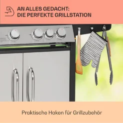 Tomahawk Gasgrill 4x3,6 KW + 2,7 KW Brenner 66x43,5 Cm Grill Edelstahl 6 Tomahawk Gasgrill 4x3,6 KW + 2,7 KW Brenner 66x43,5 Cm Grill Edelstahl -Deutschland Klarstein Verkaufs-Shop 10034710 de 0007 usp