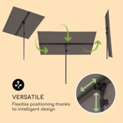 Flex-Shade L Sonnenschirm 130 X 180 Cm Polyester UV 50 Dunkelgrau 2 Flex-Shade L Sonnenschirm 130 X 180 Cm Polyester UV 50 Dunkelgrau -Deutschland Klarstein Verkaufs-Shop 10034726 yy 0003 logo Blumfeldt Flex Shade L Sonnenschirm 130x180 grau