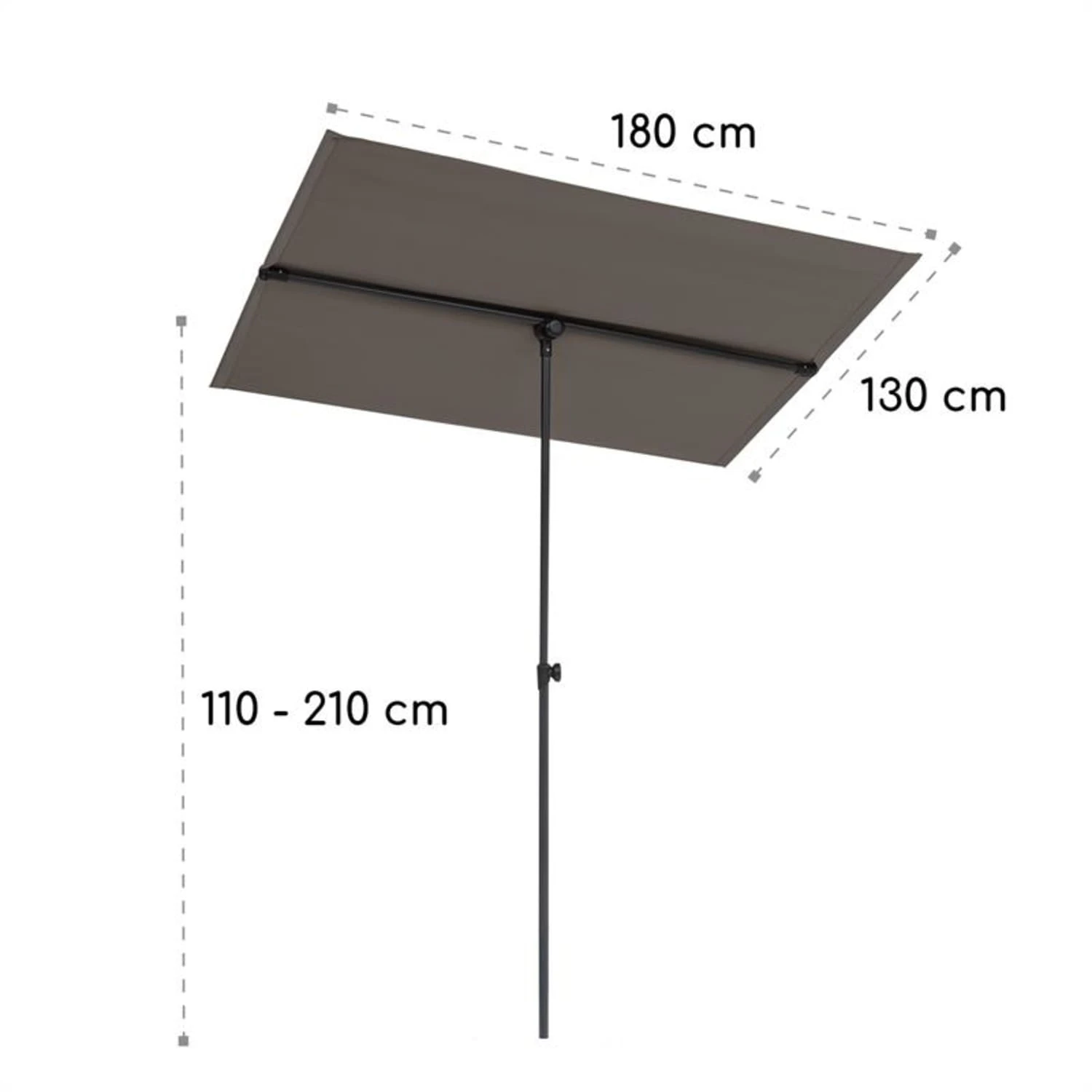 Flex-Shade L Sonnenschirm 130 x 180 cm Polyester UV 50 dunkelgrau Flex-Shade L Sonnenschirm 130 X 180 Cm Polyester UV 50 Dunkelgrau -Deutschland Klarstein Verkaufs-Shop 10034726 yy 0009 logo Blumfeldt Flex