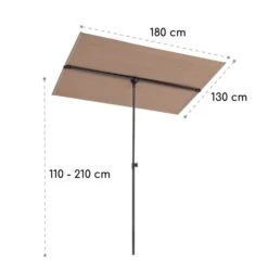 Flex-Shade L Sonnenschirm 130 X 180 Cm Polyester UV 50 Taupe -Deutschland Klarstein Verkaufs-Shop 10034727 yy 0009 logo Blumfeldt Flex Shade L Sonnenschirm 130x180 taupe