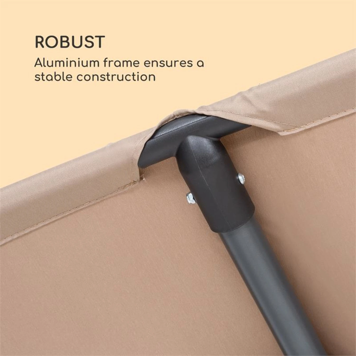 Flex-Shade XL Sonnenschirm 150 x 210 cm Polyester UV 50 taupe Flex-Shade XL Sonnenschirm 150 X 210 Cm Polyester UV 50 Taupe -Deutschland Klarstein Verkaufs-Shop 10034729 yy 0005 logo Blumfeldt Flex