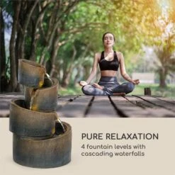 Mantua Kaskadenbrunnen Gartenbrunnen 4 Stufen Akku 2,8W Solar LED -Deutschland Klarstein Verkaufs-Shop 10034730 yy 0004 logo Blumfeldt Mantua Kaskadenbrunnen