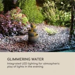 Mantua Kaskadenbrunnen Gartenbrunnen 4 Stufen Akku 2,8W Solar LED -Deutschland Klarstein Verkaufs-Shop 10034730 yy 0007 logo Blumfeldt Mantua Kaskadenbrunnen