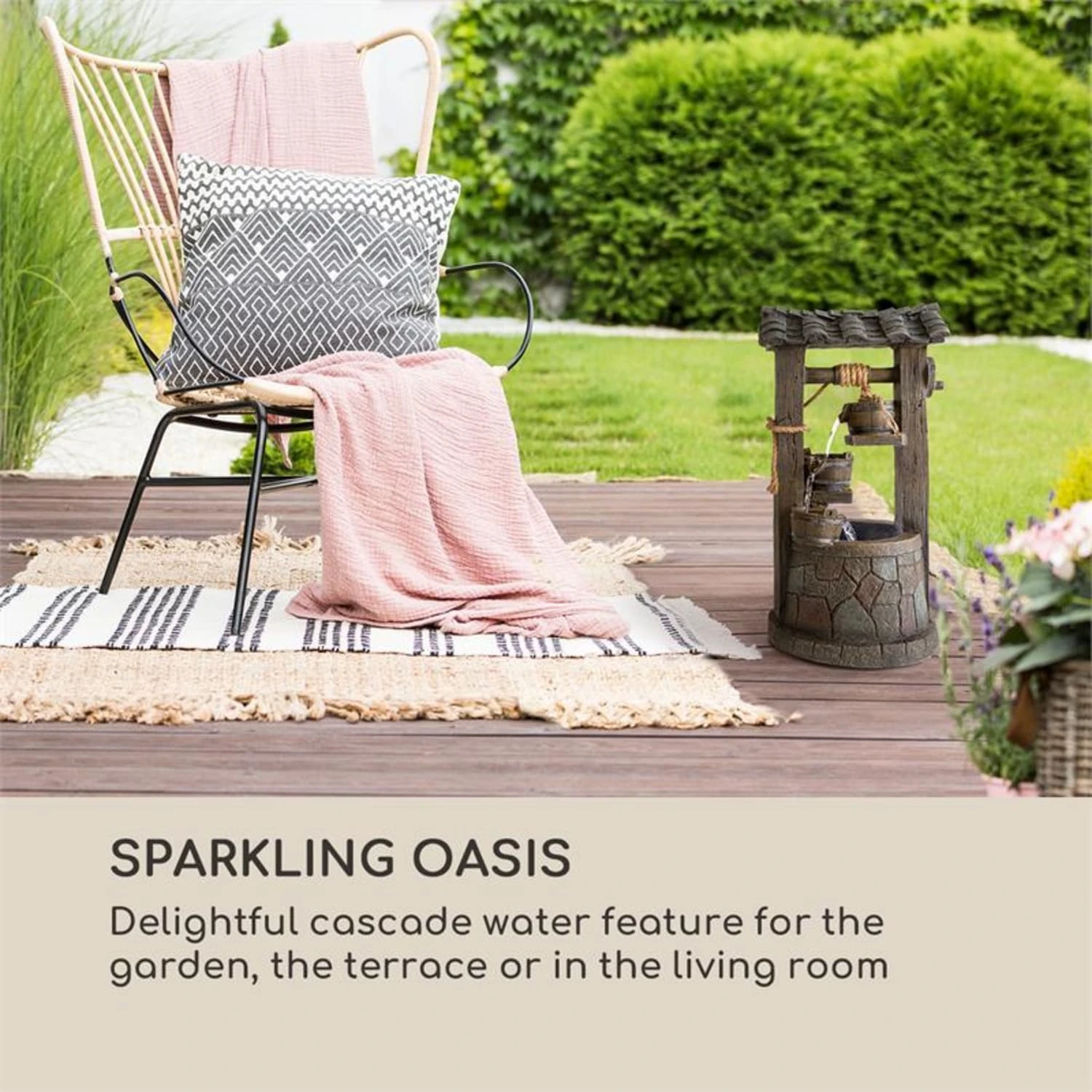 Speyer Kaskadenbrunnen Gartenbrunnen 4 Stufen Akku 2,8W Solar LED Speyer Kaskadenbrunnen Gartenbrunnen 4 Stufen Akku 2,8W Solar LED -Deutschland Klarstein Verkaufs-Shop 10034731 yy 0003 logo Blumfeldt Speyer Kaskadenbrunnen