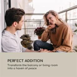 Messina Kaskadenbrunnen Solarbrunnen Gartenbrunnen Akku Solarpanel LED -Deutschland Klarstein Verkaufs-Shop 10034734 yy 0006 logo Blumfeldt Messina Kaskadenbrunnen