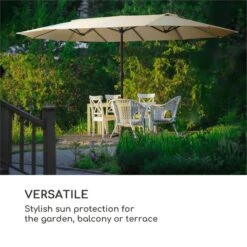Twin Peaks Sonnenschirm Sonnenschutz 456 X 245 X 268 Cm Polyester -Deutschland Klarstein Verkaufs-Shop 10034740 yy 0005 logo Blumfeldt Twin Peaks Sonnenschirm creme