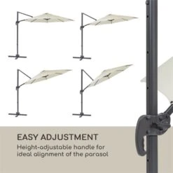 Belo Horizonte Sonnenschirm Sonnenschutz Ø 292cm Polyester Wasserabweisend Inkl. Standbasis Creme 4 Belo Horizonte Sonnenschirm Sonnenschutz Ø 292cm Polyester Wasserabweisend Inkl. Standbasis Creme -Deutschland Klarstein Verkaufs-Shop 10034743 yy 0006 logo blumfeldt Belo Horizonte Sonnenschirm creme