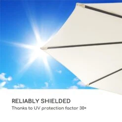 Belo Horizonte Sonnenschirm Sonnenschutz Ø 292cm Polyester Wasserabweisend Inkl. Standbasis Creme 6 Belo Horizonte Sonnenschirm Sonnenschutz Ø 292cm Polyester Wasserabweisend Inkl. Standbasis Creme -Deutschland Klarstein Verkaufs-Shop 10034743 yy 0008 logo blumfeldt Belo Horizonte Sonnenschirm creme