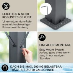 Pantheon Solid Sky Expand Pavillon 3x2,5x3 M Aluminium Polycarbonat -Deutschland Klarstein Verkaufs-Shop 10034750 de 0003 usp