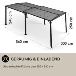 Pantheon Solid Sky Expand Pavillon 3x2,5x3 M Aluminium Polycarbonat -Deutschland Klarstein Verkaufs-Shop 10034750 de 0004 usp