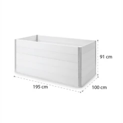 Nova Grow Gartenbeet 195 X 91 X 100 Cm WPC Holzoptik Weiß -Deutschland Klarstein Verkaufs-Shop 10034752 yy 0009 logo Blumfeldt Nova Grow Gartenbeet 195x91x100cm reedit