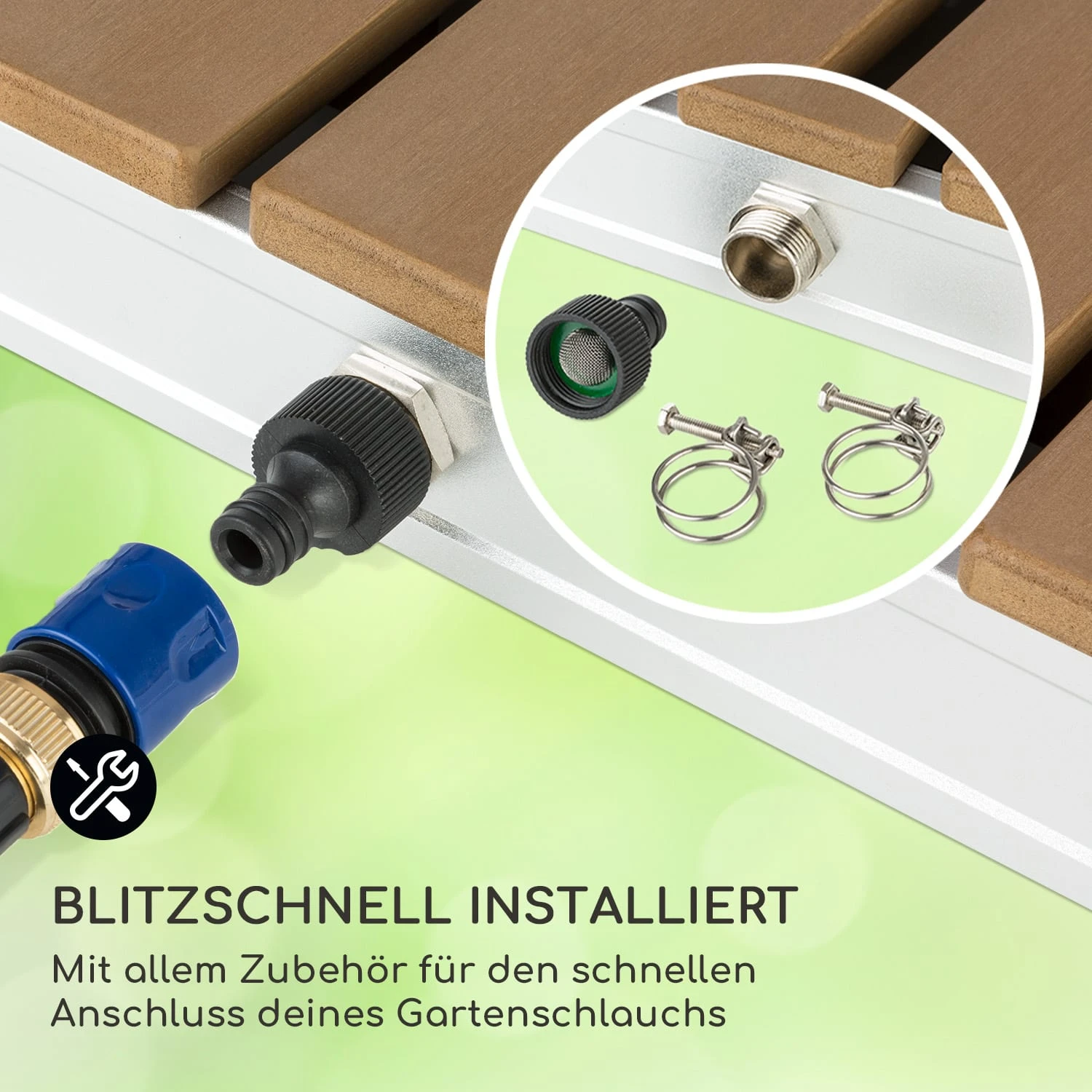 Sumatra Breeze Square Gartendusche WPC Aluminium 70x55cm eckig Sumatra Breeze Square Gartendusche WPC Aluminium 70x55cm Eckig -Deutschland Klarstein Verkaufs-Shop 10034759 de 0005 usp