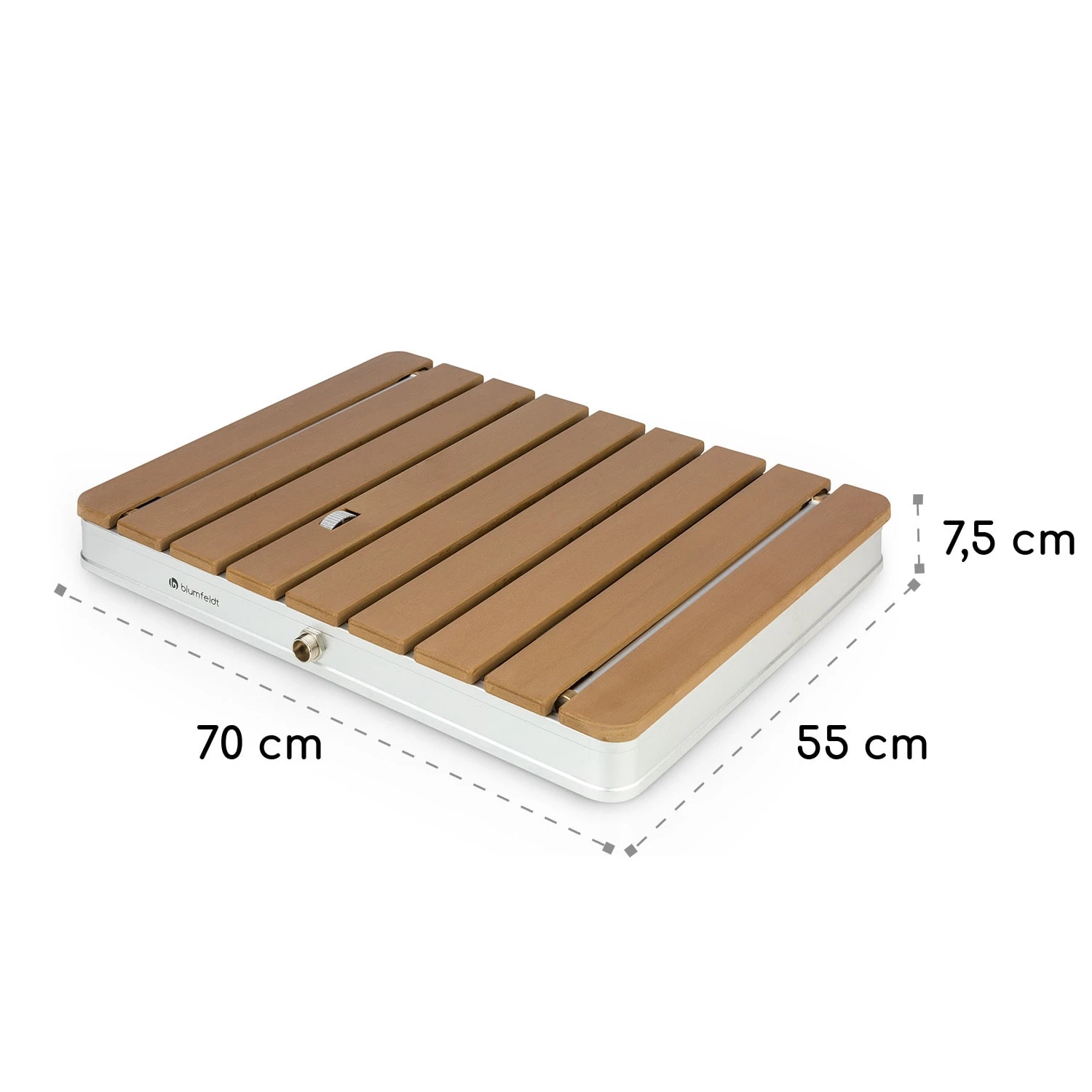 Sumatra Breeze Square Gartendusche WPC Aluminium 70x55cm eckig Sumatra Breeze Square Gartendusche WPC Aluminium 70x55cm Eckig -Deutschland Klarstein Verkaufs-Shop 10034759 yy 0011 dimensions