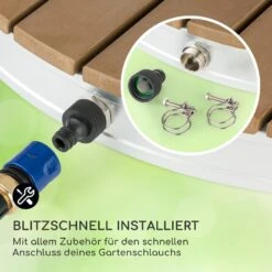 Sumatra Breeze Round Gartendusche WPC Aluminium 70x55cm Rund -Deutschland Klarstein Verkaufs-Shop 10034760 de 0005 usp