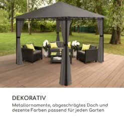 Mondo Gartenpavillon Partyzelt Gazebo 295x262x295 Stahl Polyester -Deutschland Klarstein Verkaufs-Shop 10034763 de 0007 logo