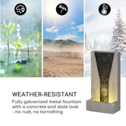 Riverrun Gartenbrunnen Zimmerbrunnen Indoor Outdoor 12W Pumpe LED-Ring -Deutschland Klarstein Verkaufs-Shop 10034777 yy 0007 logo Blumfeldt Riverrun Gartenbrunnen Zimmerbrunnen