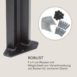 Pantheon RemoteShade Pavillon Motor-Dach 3x3m 280g/m² PE Aluminium -Deutschland Klarstein Verkaufs-Shop 10034781 de 0008 logo