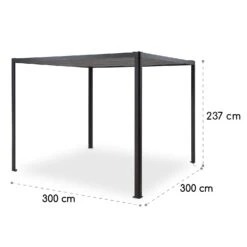 Pantheon RemoteShade Pavillon Motor-Dach 3x3m 280g/m² PE Aluminium -Deutschland Klarstein Verkaufs-Shop 10034781 yy 0009 logo
