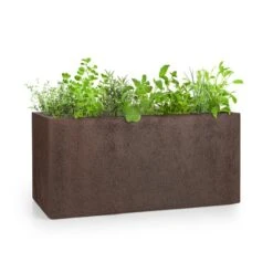 Solid Grow Rust Pflanzgefäß 80 X 38 X 38 Cm Fibreclay Rostfarben