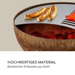 Savage Feuerschale Mit Grill  Ø: 60,5 Cm Stahl Inkl. Wetterschutz Rost -Deutschland Klarstein Verkaufs-Shop 10034800 de 0003 logo