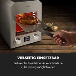 Hannibal Hochtemperaturgrill Indoor 2.200W 850°C Edelstahl Silber -Deutschland Klarstein Verkaufs-Shop 10034803 de 0006 logo