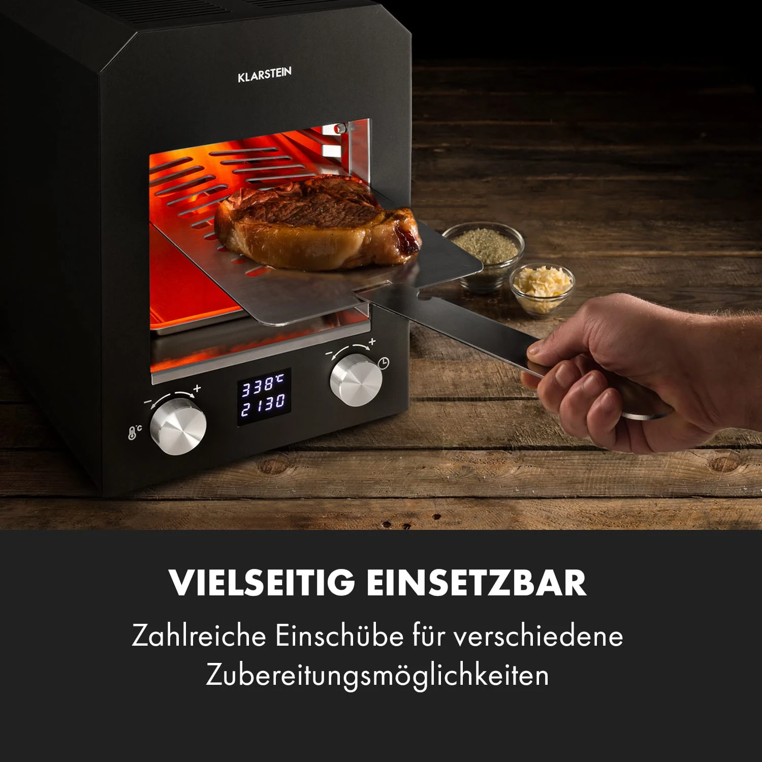 Hannibal Hochtemperaturgrill Indoor 2.200W 850°C Edelstahl schwarz Hannibal Hochtemperaturgrill Indoor 2.200W 850°C Edelstahl Schwarz -Deutschland Klarstein Verkaufs-Shop 10034804 de 0006 logo