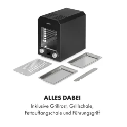 Hannibal Hochtemperaturgrill Indoor 2.200W 850°C Edelstahl Schwarz 7 Hannibal Hochtemperaturgrill Indoor 2.200W 850°C Edelstahl Schwarz -Deutschland Klarstein Verkaufs-Shop 10034804 de 0008 logo