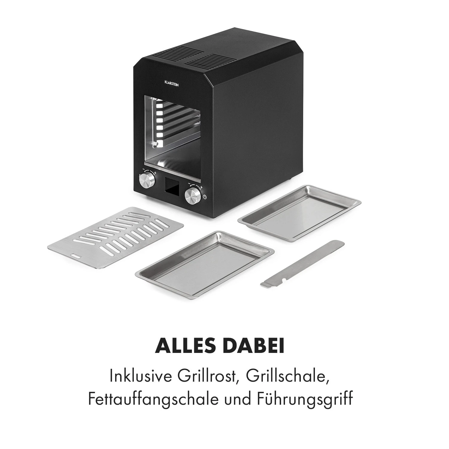 Hannibal Hochtemperaturgrill Indoor 2.200W 850°C Edelstahl schwarz Hannibal Hochtemperaturgrill Indoor 2.200W 850°C Edelstahl Schwarz -Deutschland Klarstein Verkaufs-Shop 10034804 de 0008 logo