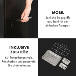 Pasadena Gas-Räuchergrill 2,5 KW Heizleistung 180 °C / 350 °F Max. -Deutschland Klarstein Verkaufs-Shop 10034818 de 0009 logo