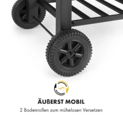 Meat Machine Holzkohlegrill BBQ 45x32,5cm Thermometer Bodenrollen -Deutschland Klarstein Verkaufs-Shop 10034819 de 0007 logo