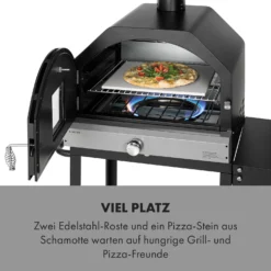 Pizzaiolo Pro Pizza-Gasgrill 76x143x66cm Schamottestein Stahl Mobil -Deutschland Klarstein Verkaufs-Shop 10034844 de 0003 logo