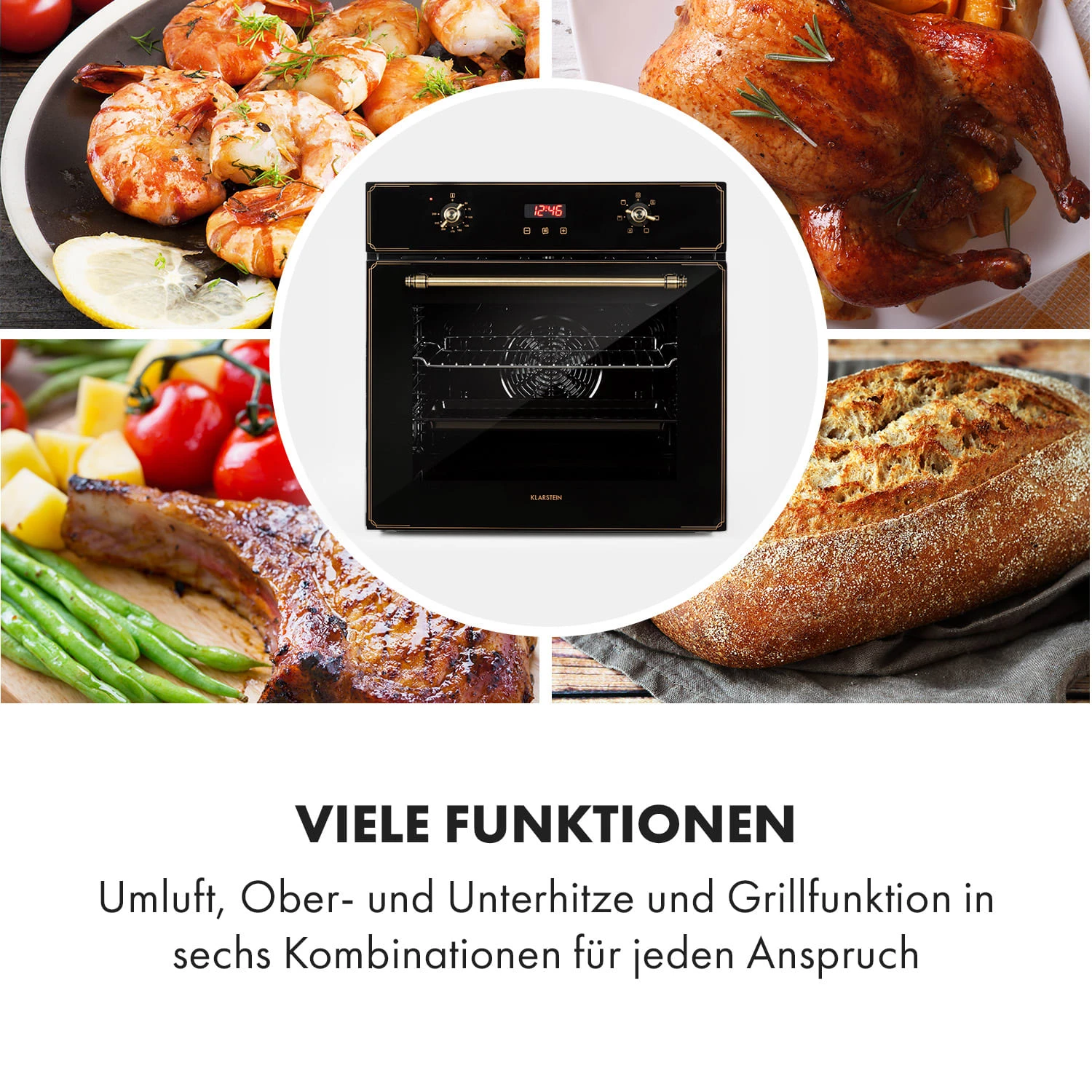 Elizabeth Einbaubackofen Retro 2200 Watt 70l Messingoptik Display Elizabeth Einbaubackofen Retro 2200 Watt 70l Messingoptik Display -Deutschland Klarstein Verkaufs-Shop 10034880 de 0004 logo