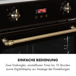 Elizabeth Einbaubackofen Retro 2200 Watt 70l Messingoptik Display 4 Elizabeth Einbaubackofen Retro 2200 Watt 70l Messingoptik Display -Deutschland Klarstein Verkaufs-Shop 10034880 de 0005 logo