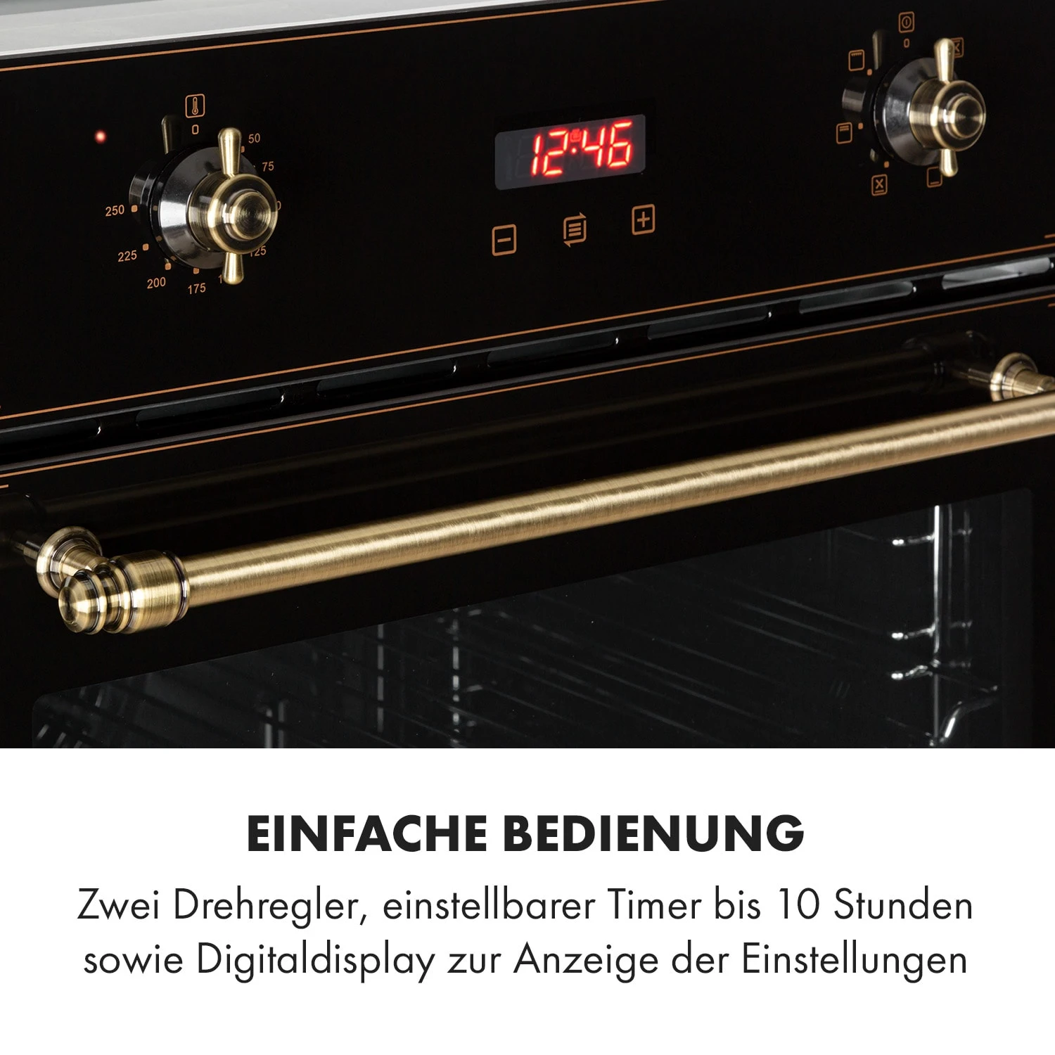 Elizabeth Einbaubackofen Retro 2200 Watt 70l Messingoptik Display Elizabeth Einbaubackofen Retro 2200 Watt 70l Messingoptik Display -Deutschland Klarstein Verkaufs-Shop 10034880 de 0005 logo