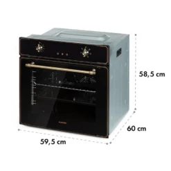 Elizabeth Einbaubackofen Retro 2200 Watt 70l Messingoptik Display 7 Elizabeth Einbaubackofen Retro 2200 Watt 70l Messingoptik Display -Deutschland Klarstein Verkaufs-Shop 10034880 yy 0009 logo Klarstein Elizabeth Einbaubackofen schwarz