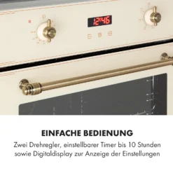 Elizabeth Einbaubackofen Retro 2200W 70L 50 - 250 °C Timer Display -Deutschland Klarstein Verkaufs-Shop 10034881 de 0005 logo