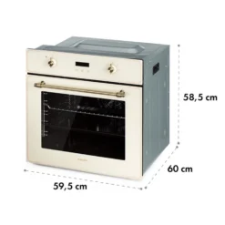 Elizabeth Einbaubackofen Retro 2200W 70L 50 - 250 °C Timer Display -Deutschland Klarstein Verkaufs-Shop 10034881 yy 0009 logo Klarstein Elizabeth Einbaubackofen creme