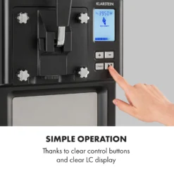 Sweet Sundae Eiscrememaschine Kompressor 1,5l Edelstahl Schwarz -Deutschland Klarstein Verkaufs-Shop 10034911 uk 0007 logo Klarstein Sahnehaeubchen Eiscrememaschine schwarz