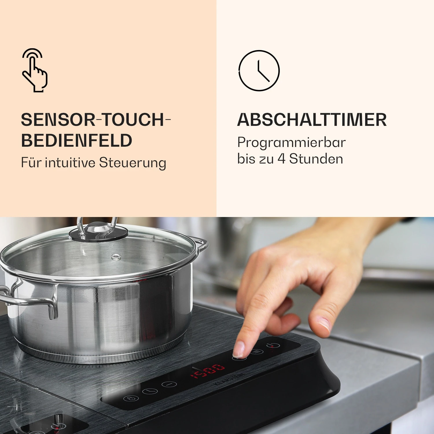 InnoChef Induktionskochfeld 3400W Touch Control Glaskeramik InnoChef Induktionskochfeld 3400W Touch Control Glaskeramik -Deutschland Klarstein Verkaufs-Shop 10034919 de 0004 logo