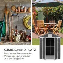 Schatzkammer Gartenschuppen UV-Schutz PVC Schloss Seitenfenster Grau -Deutschland Klarstein Verkaufs-Shop 10034925 de 0003 logo