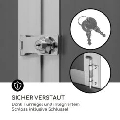Schatzkammer Gartenschuppen UV-Schutz PVC Schloss Seitenfenster Grau -Deutschland Klarstein Verkaufs-Shop 10034925 de 0007 logo